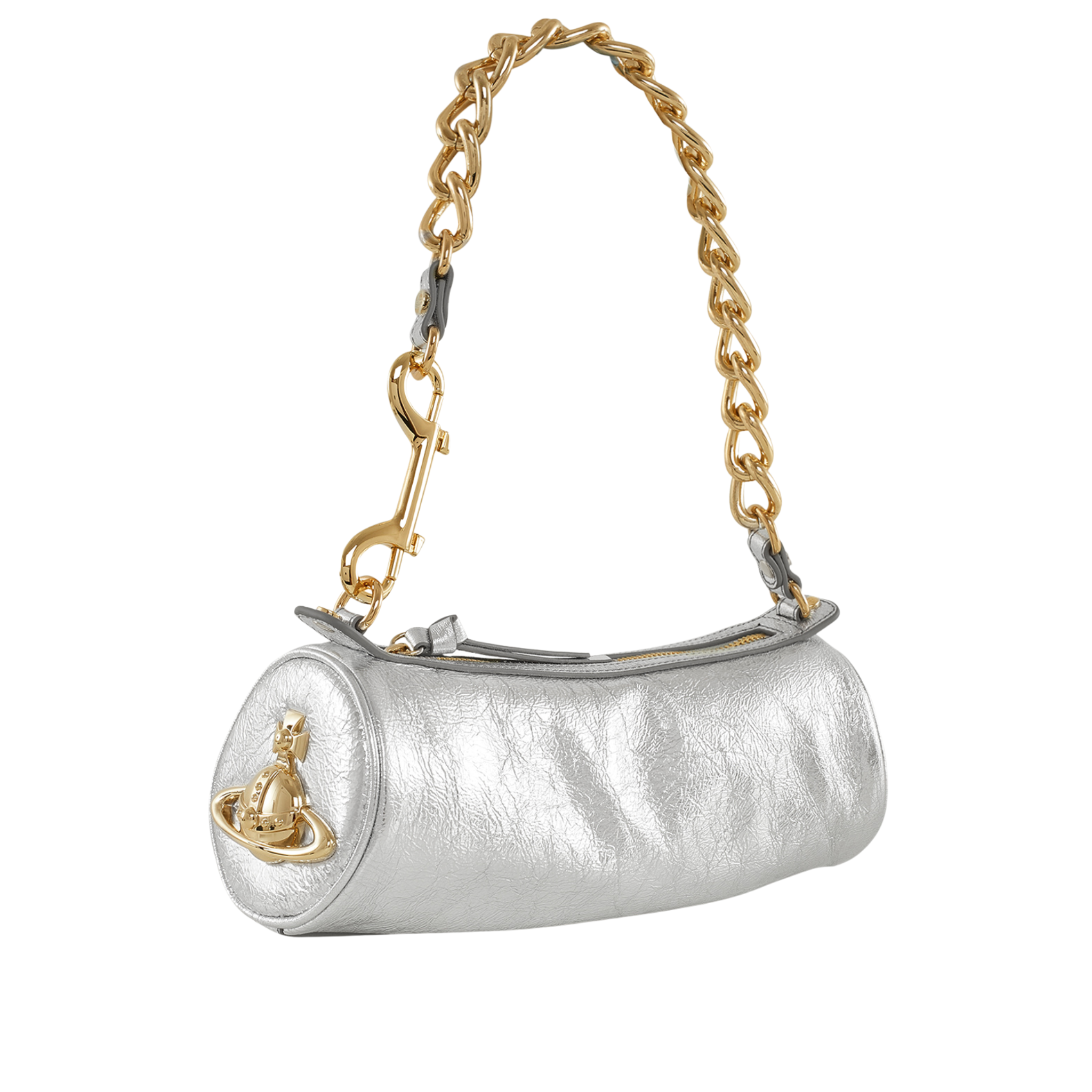 Womens Vivienne Westwood Silver Cindy Cylinder Bag