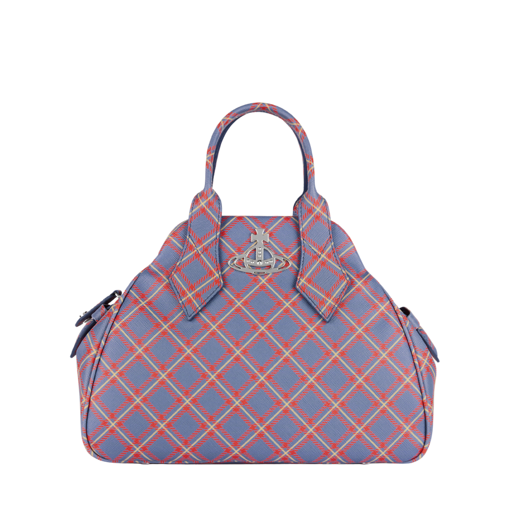 Womens Vivienne Westwood Blue/Orange Tartan Yasmine Medium Bag