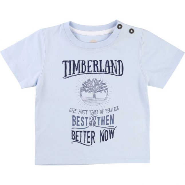 Boys Pale Blue Printed S/s Tee Shirt