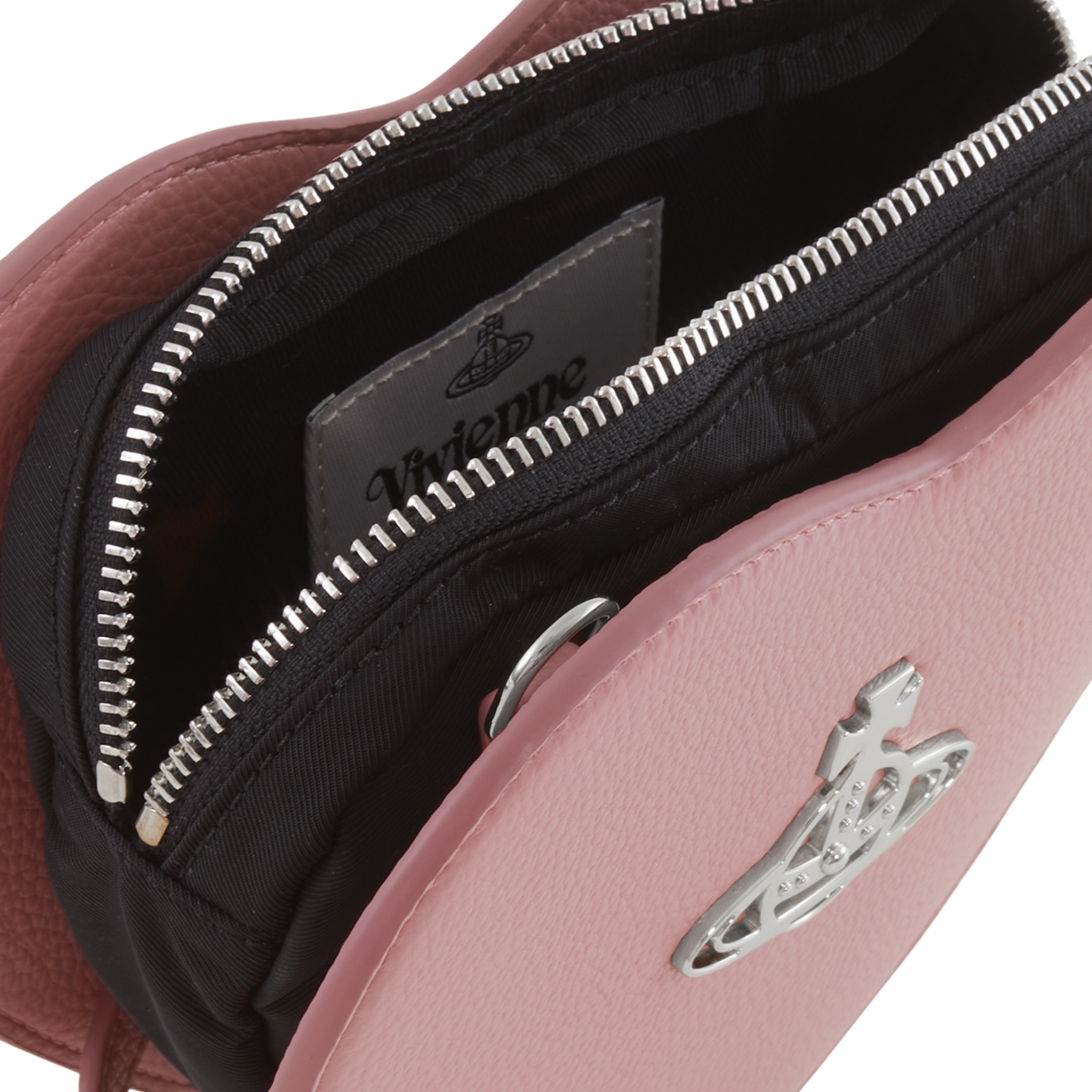 Womens Vivienne Westwood Pink Louise Heart PU Grain Crossbody