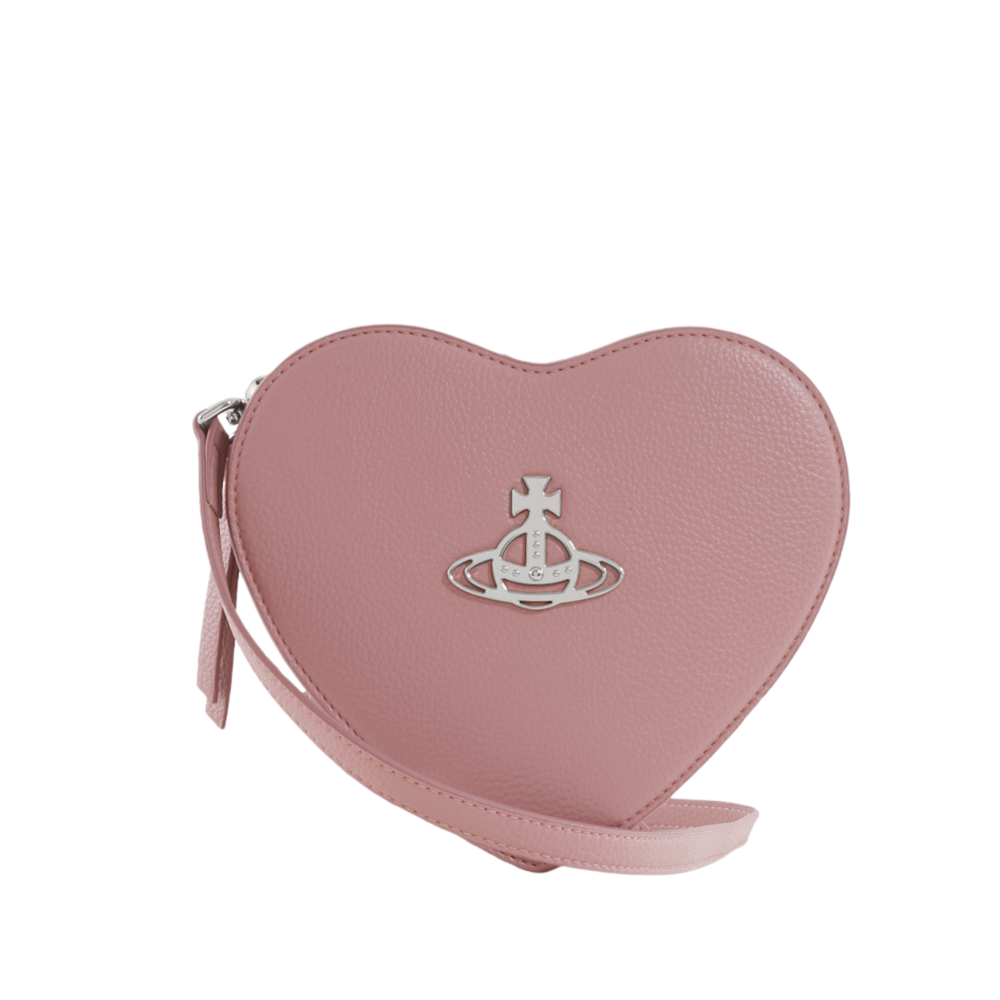 Womens Vivienne Westwood Pink Louise Heart PU Grain Crossbody