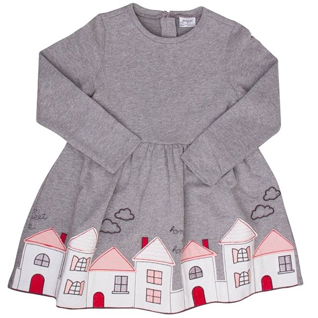 Girls Steel Embroidered Houses Dress