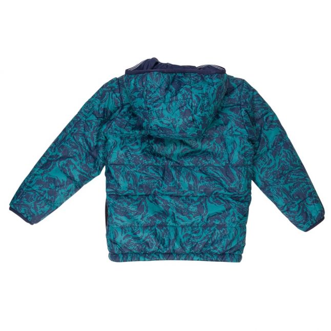 Boys Navy & Green Classic Reversible Padded Jacket