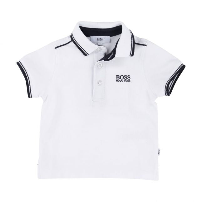 Baby White Tipped S/s Polo Shirt