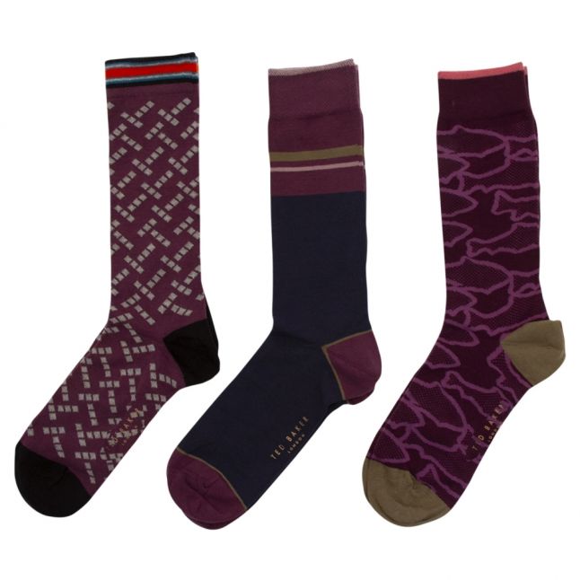 Mens Assorted Pine 3 Pack Socks