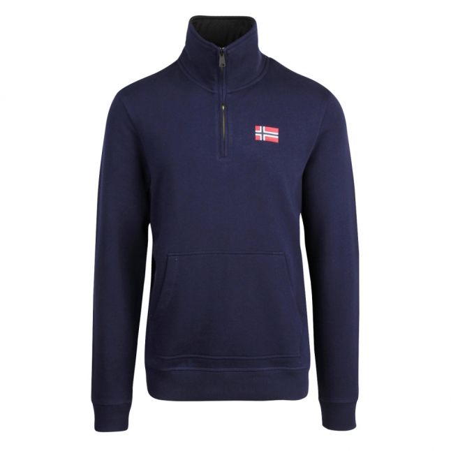 Mens Medieval Blue Bito Half Zip Sweat Top