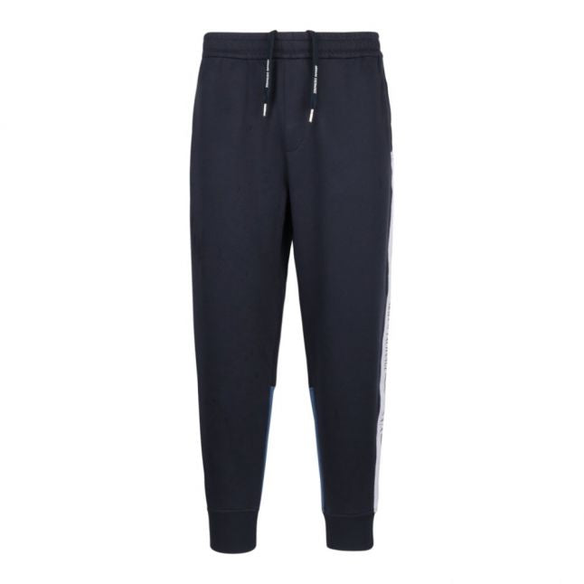 Mens Navy Colourblock Logo Sweat Pants