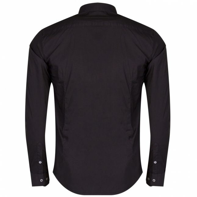 Mens Black Cotton Poplin L/s Shirt