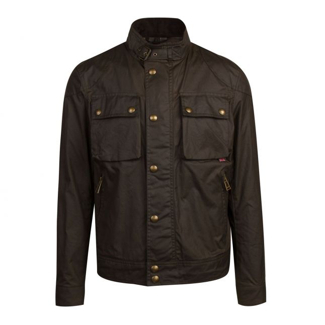 Mens Belstaff Faded Olive Racemaster 6oz Waxed Jacket