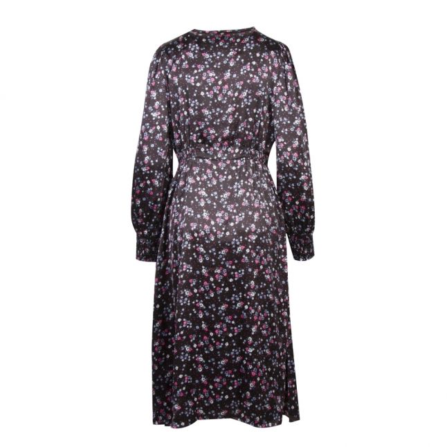 Womens Black Vidago Floral Midi Dress