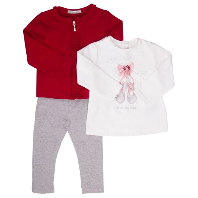 Baby Maroon 3 Piece Leggings Set