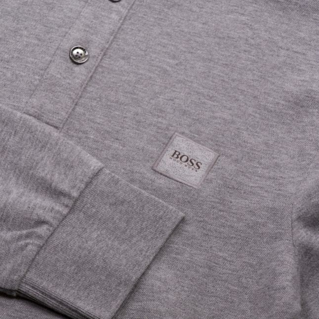 Casual Mens Light Grey Passerby L/s Polo Shirt