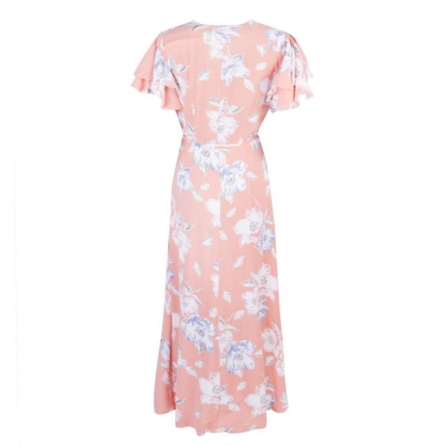 Womens Peach Blossom Cari Crepe Midi Tea Dress