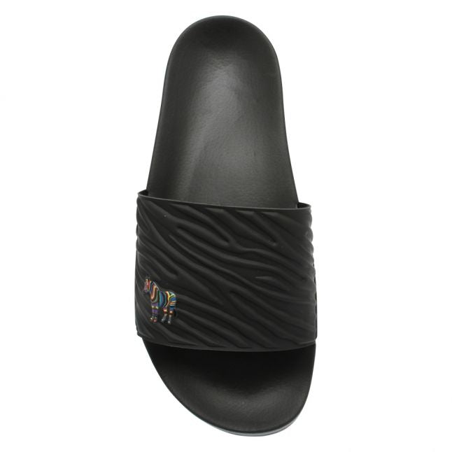 Mens Black Summit Zebra Slides