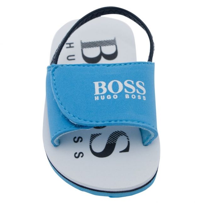 Boys Bright Blue Branded Slides (19-26)