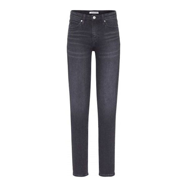 Womens Black CKJ 011 Mid Rise Skinny Jeans