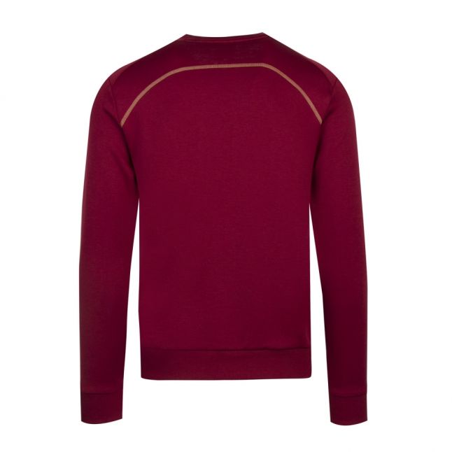 Athleisure Mens Burgundy/Gold Salbo Crew Sweat Top