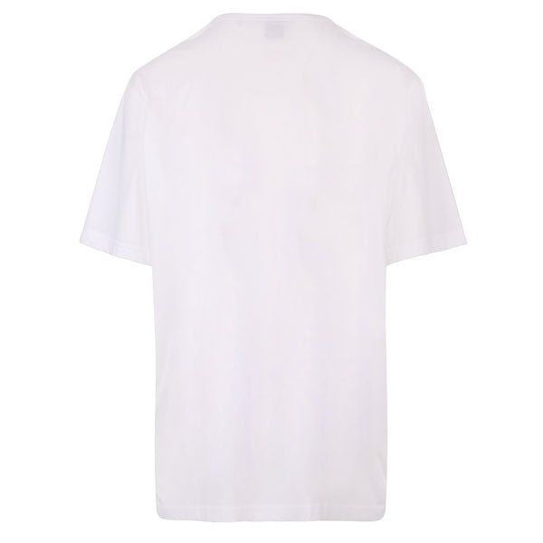 Mens White Tee Curved S/s T Shirt