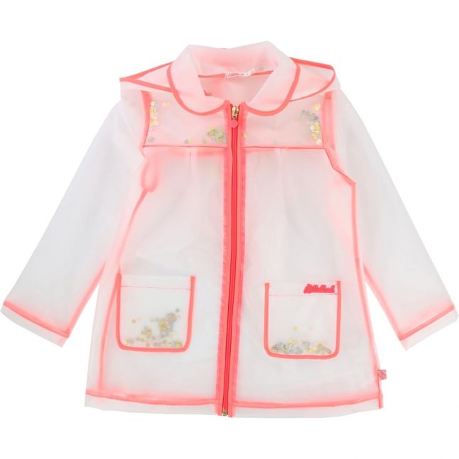 Girls Pink Clear Trim Jacket