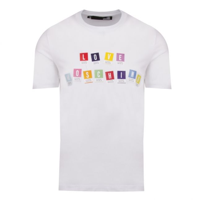 Mens Optical White Letter Tiles S/s T Shirt