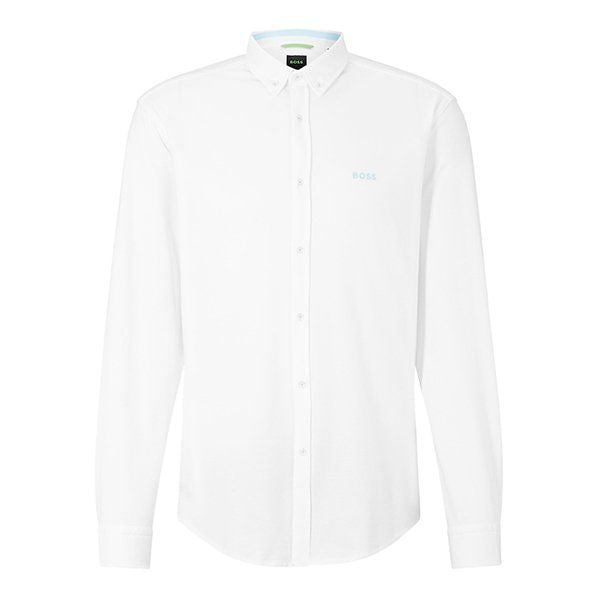 Mens White Biado Reg Fit L/s Shirt