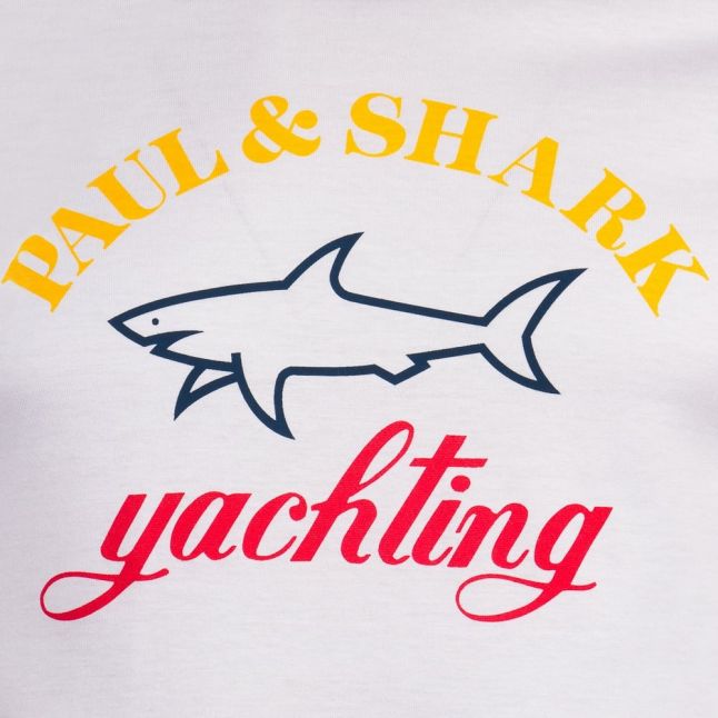 Mens White Logo Shark Fit S/s T Shirt