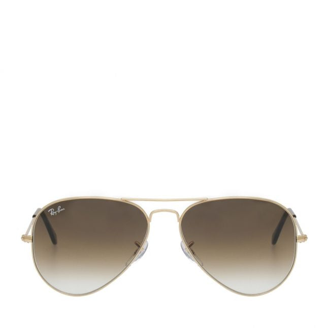 Unisex Gold/Crystal Gradient RB3025 Aviator Large Sunglasses