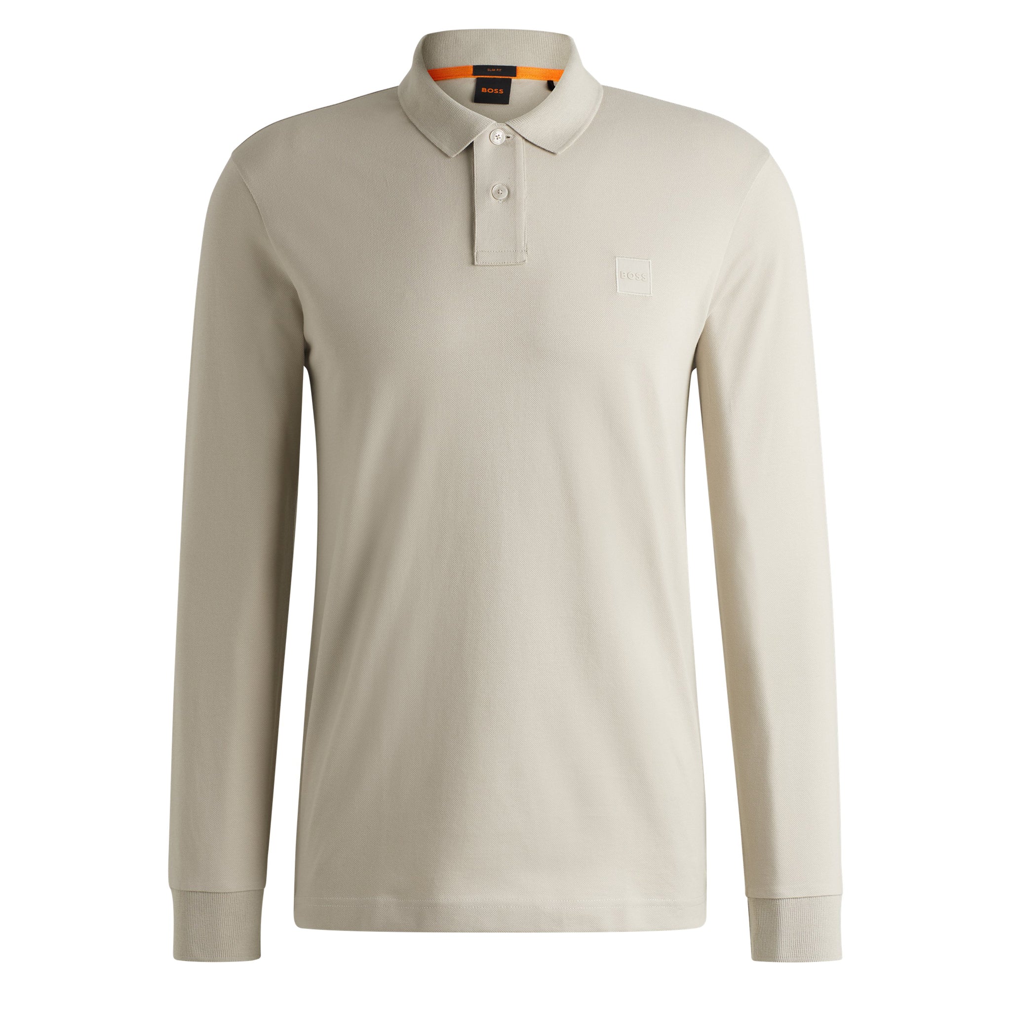 Mens BOSS Light Beige Passerby L/s Polo Shirt