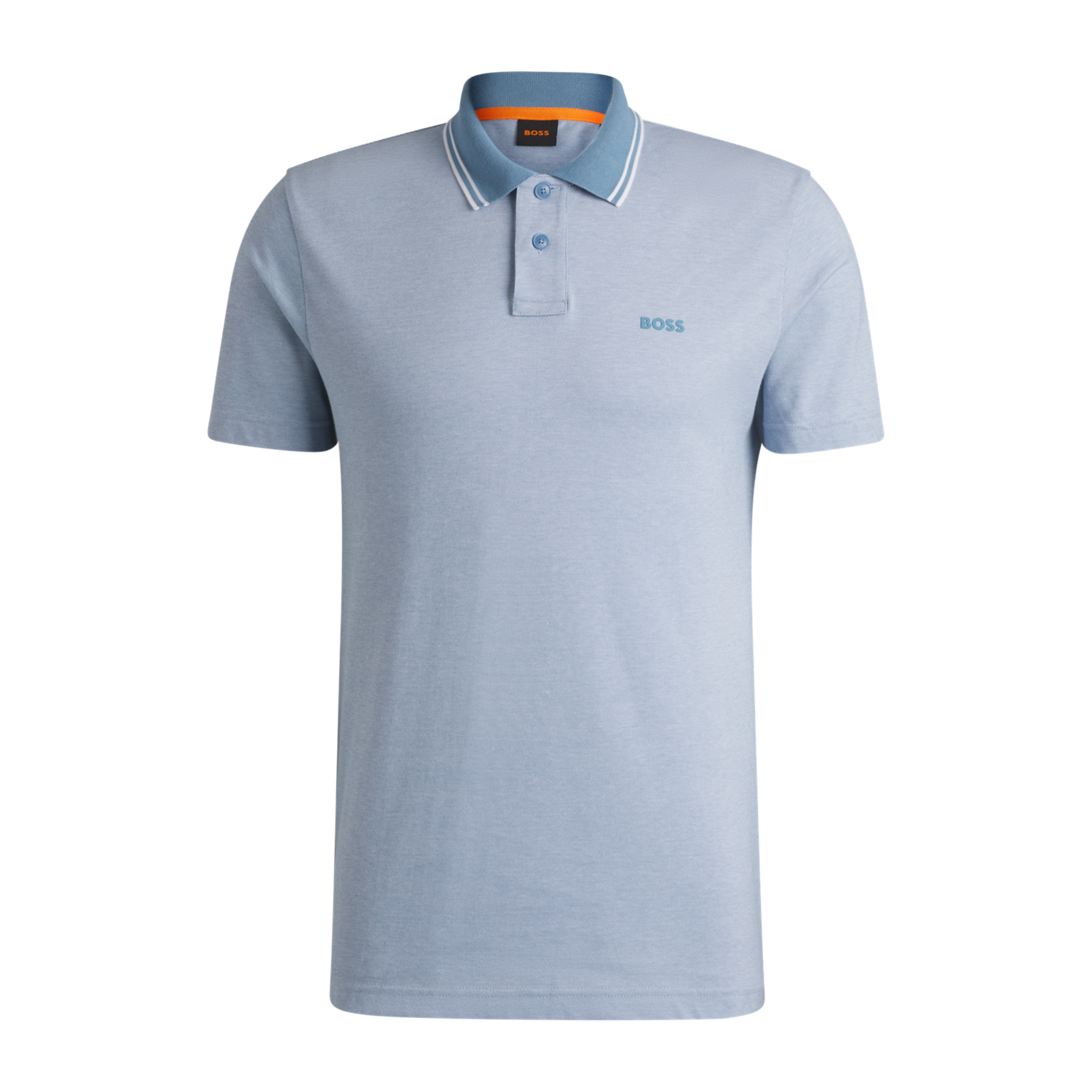 Mens BOSS Light Blue PeoxfordNew S/s Polo Shirt