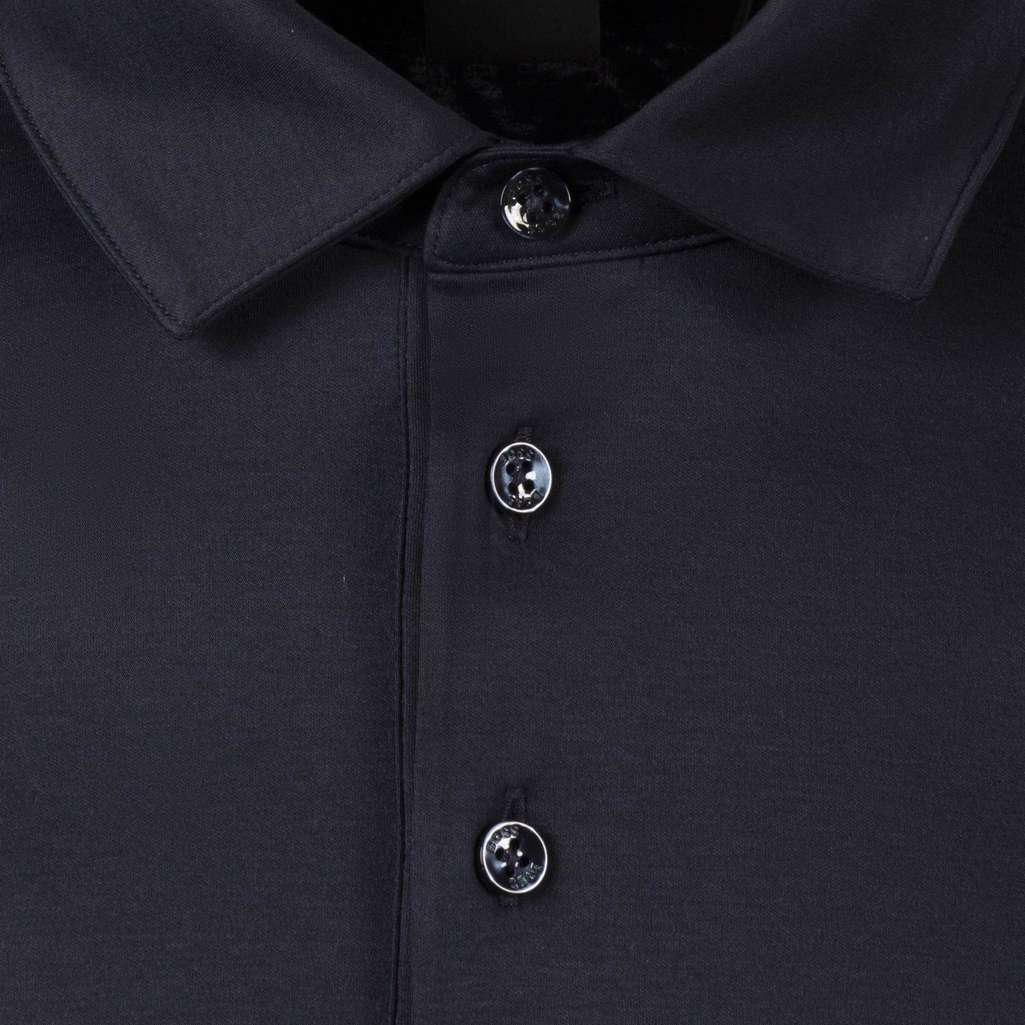 Mens BOSS Dark Blue H-Pleins L/s Polo Shirt