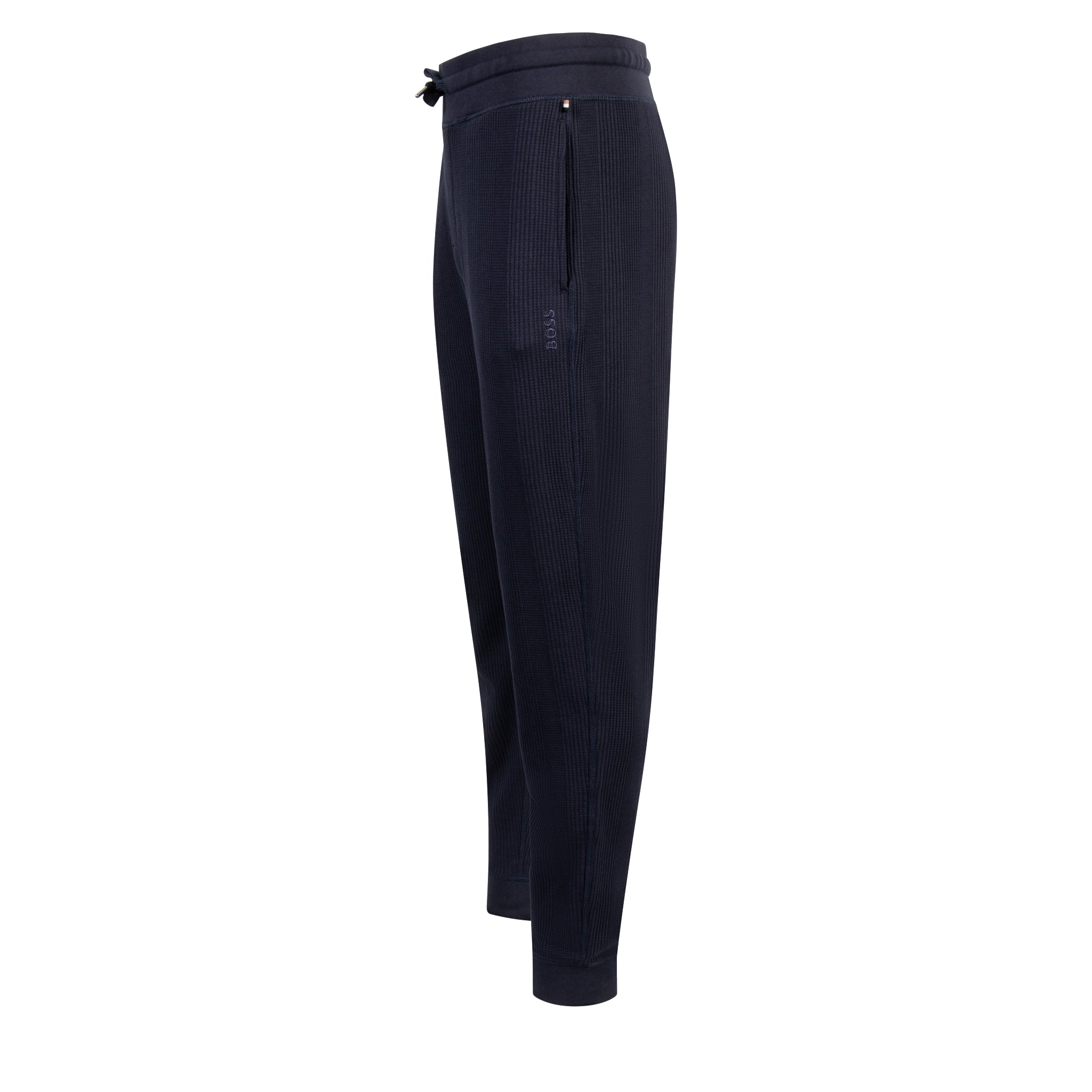 Mens BOSS Dark Blue Structure Lounge Pants