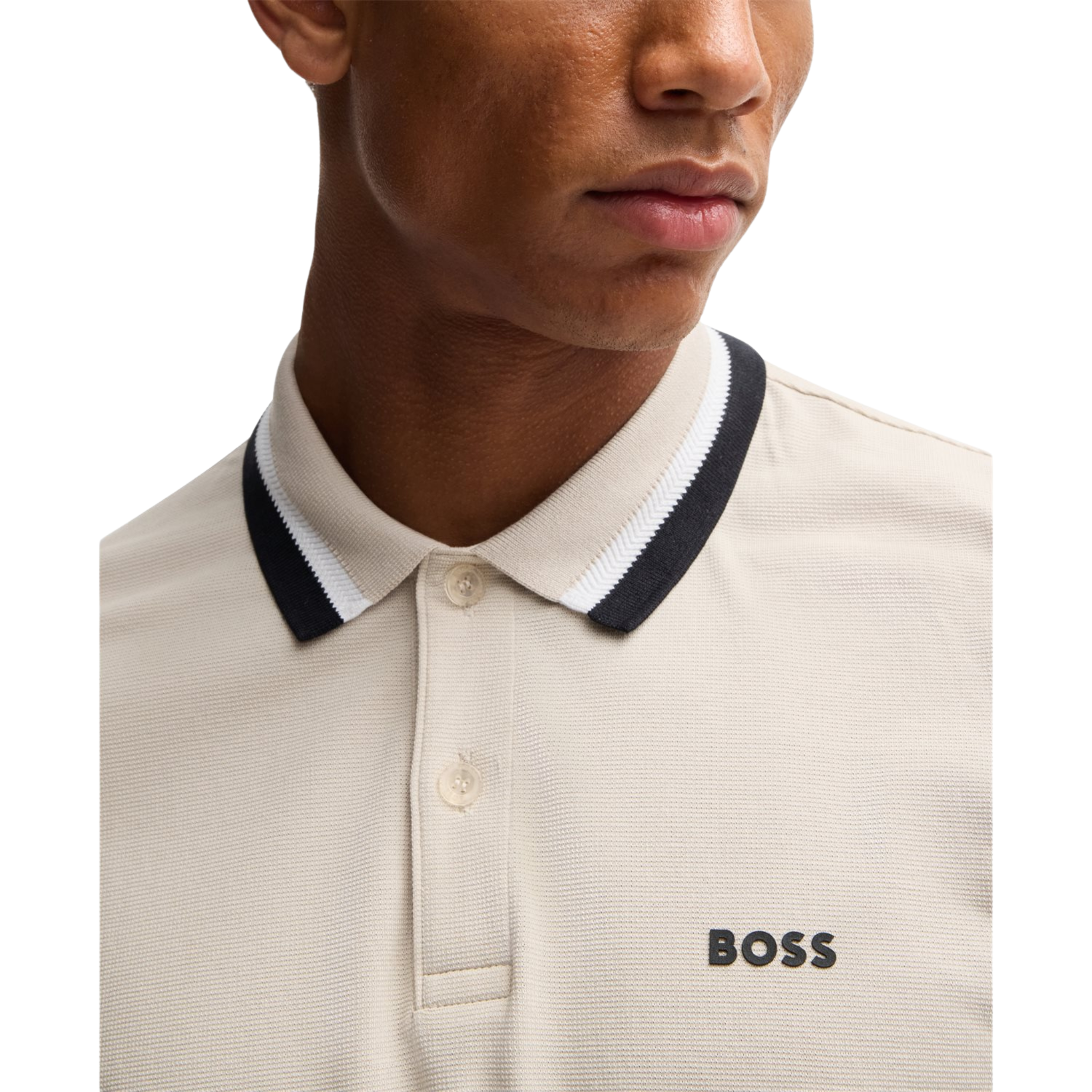 Mens BOSS Beige Paddy AP Heritage Regular Fit S/s Polo Shirt