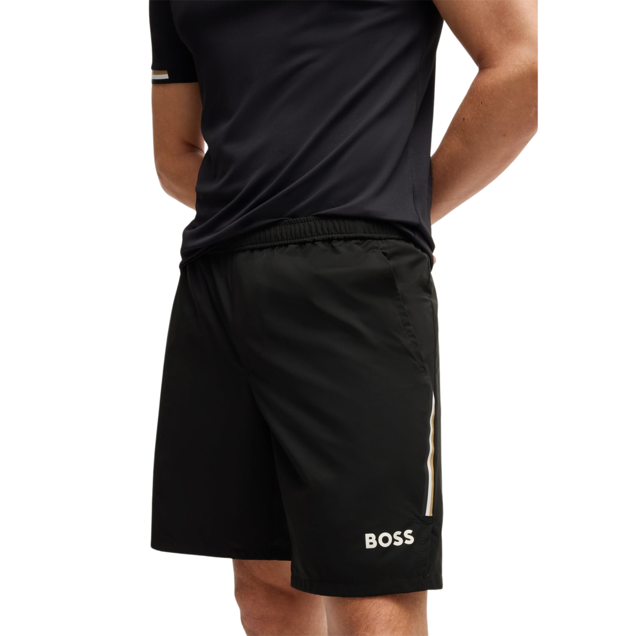 Mens BOSS Black S_Score_TOC_9 inch Shorts