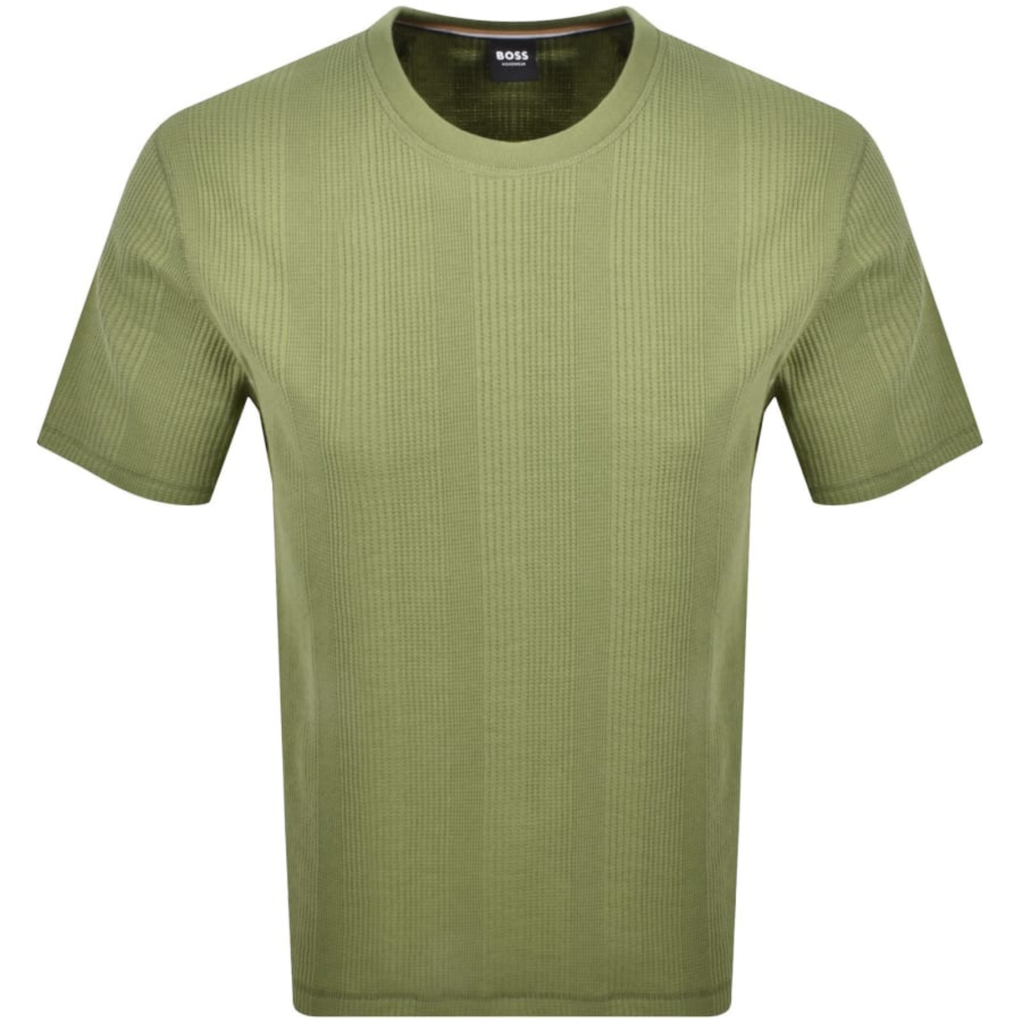 Mens BOSS Medium Green Structure Lounge S/s T Shirt