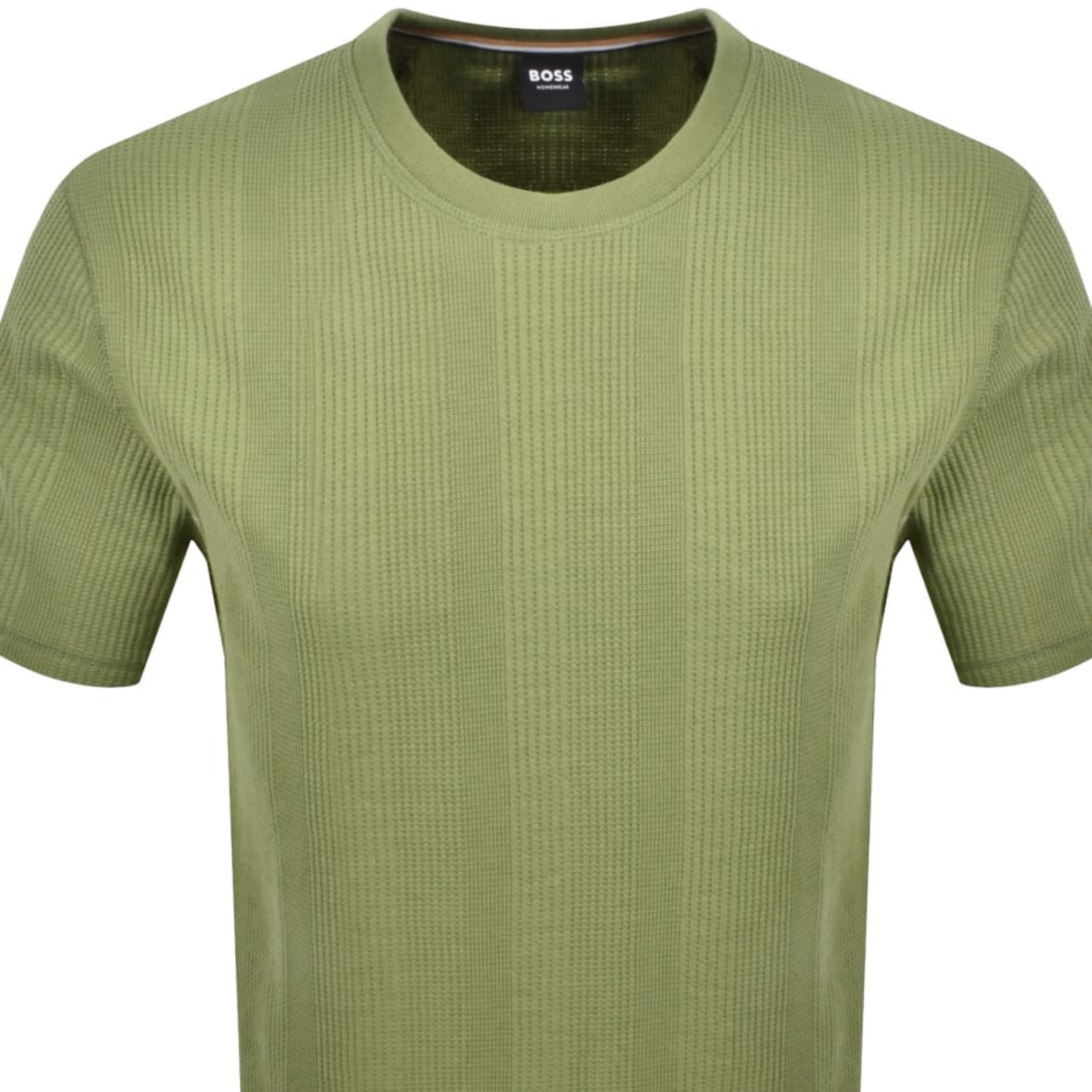 Mens BOSS Medium Green Structure Lounge S/s T Shirt