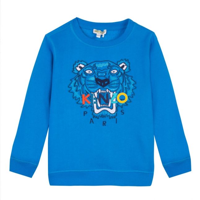 Boys Vivid Blue Tiger Sweat Top