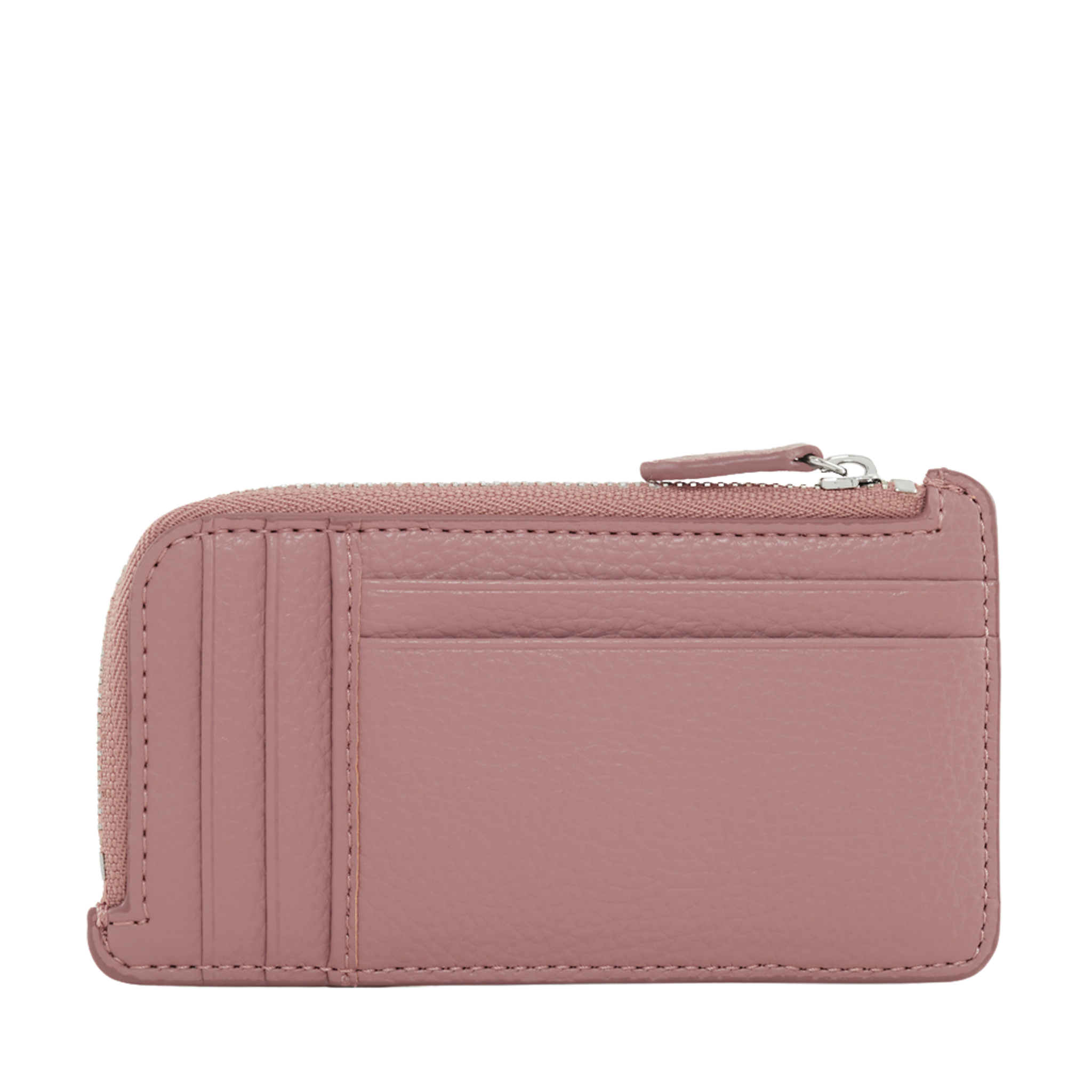 Womens Vivienne Westwood Pink PU Grain Zip Card Holder