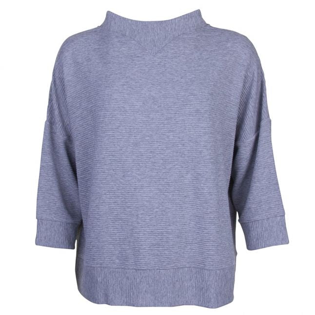 Womens Grey Sudan Marl 3/4 Sleeve Knitted Jumper