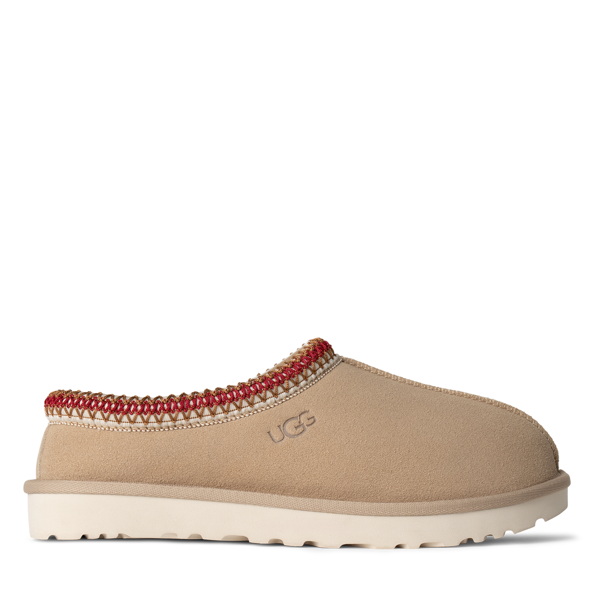 Womens UGG Sand/Dark Cherry Tasman Slippers