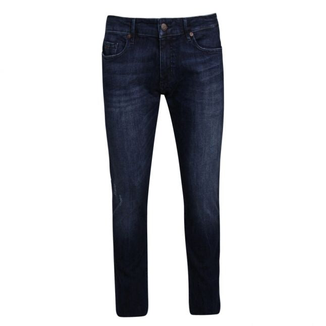 Casual Mens Dark Blue Wash Charleston Slim Fit Jeans