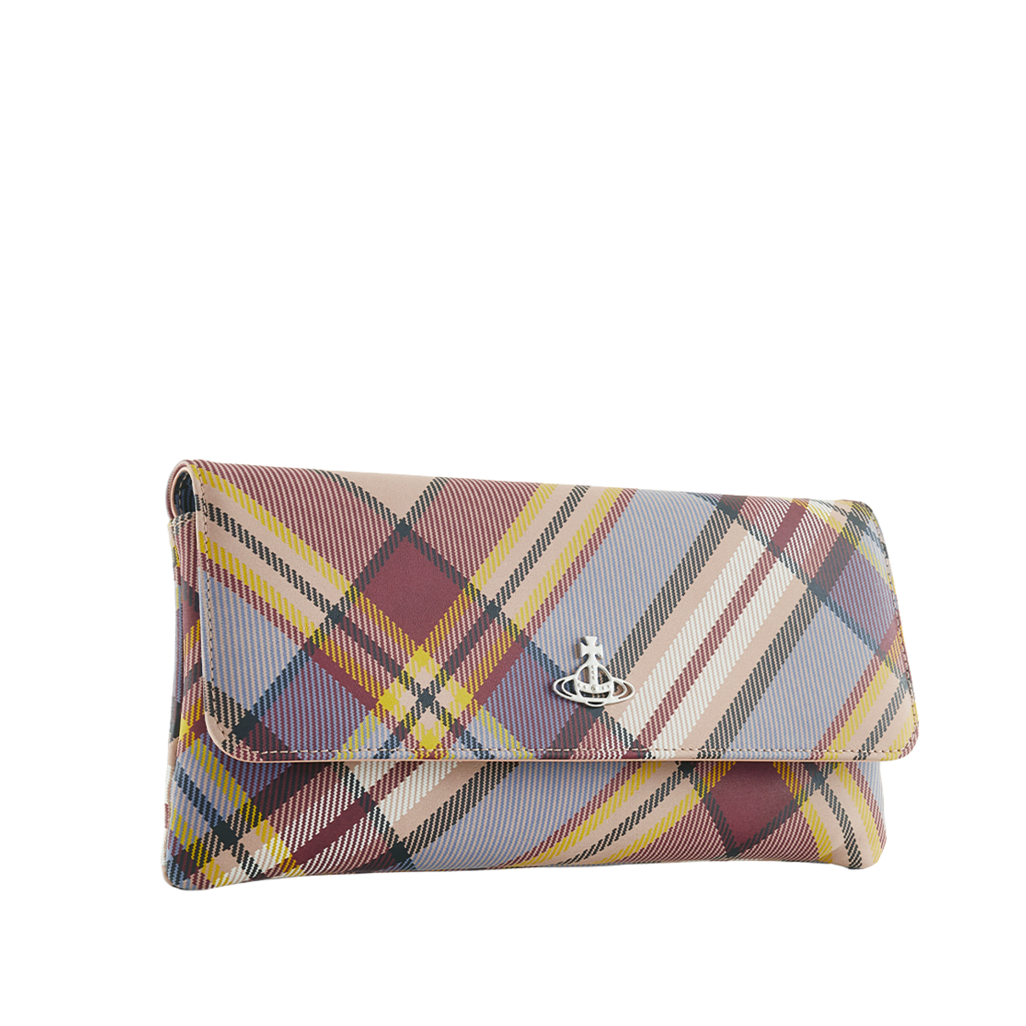 Womens Vivienne Westwood MC Haze Tartan Flap Clutch Bag