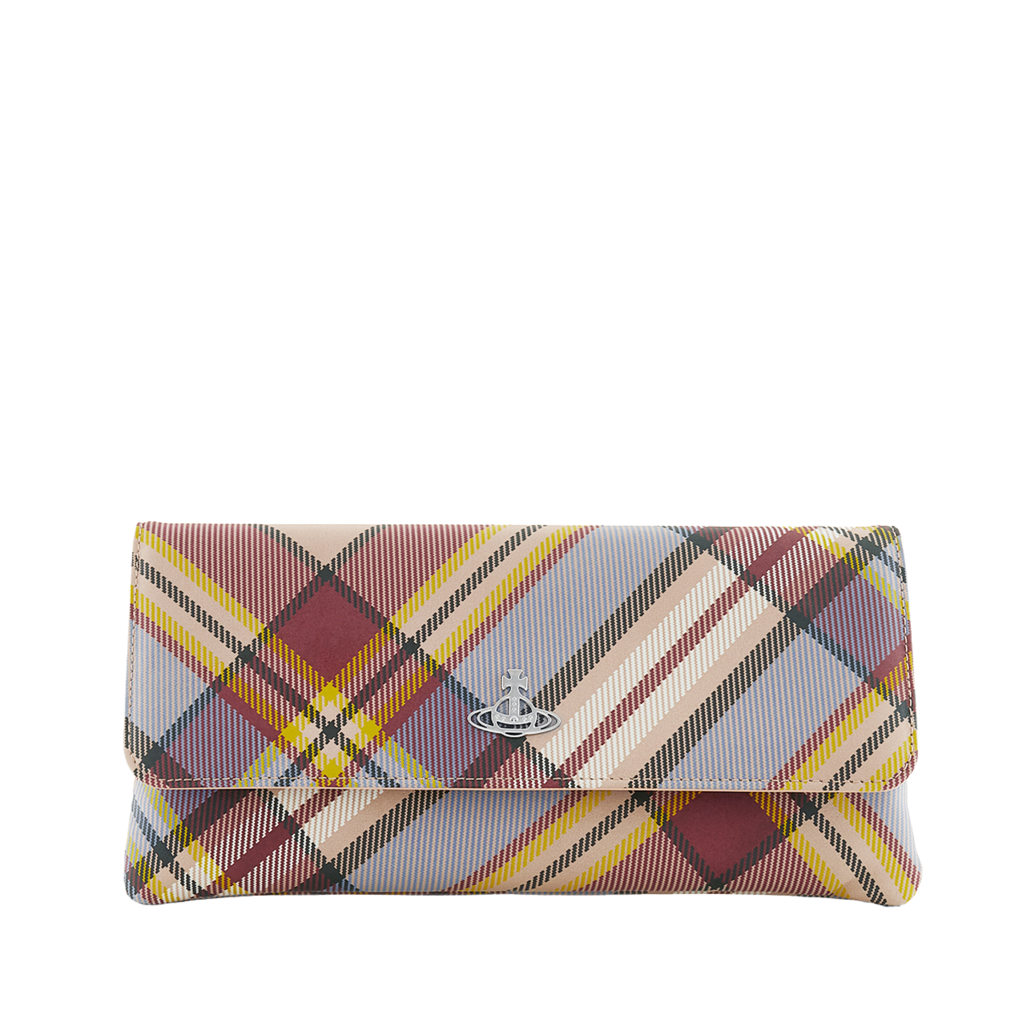 Womens Vivienne Westwood MC Haze Tartan Flap Clutch Bag