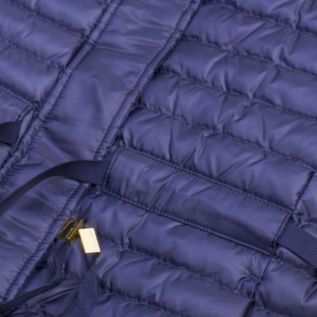 Womens True Navy Belted Puffer Jacket