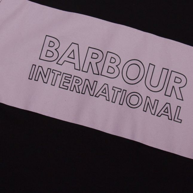 Mens Barbour International Black Panel Logo S/s T Shirt