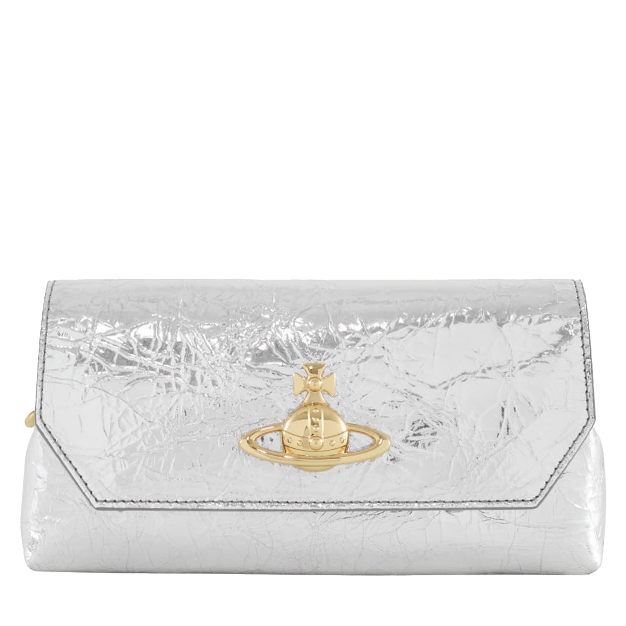 Womens Vivienne Westwood Silver Mini Pouch w/Chain