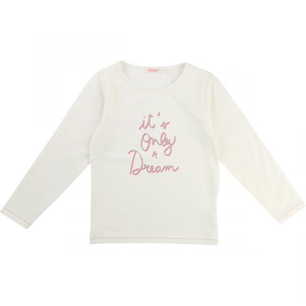 Girls White Dream L/s T Shirt