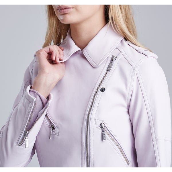 Womens Amethyst Gaverpin Leather Jacket