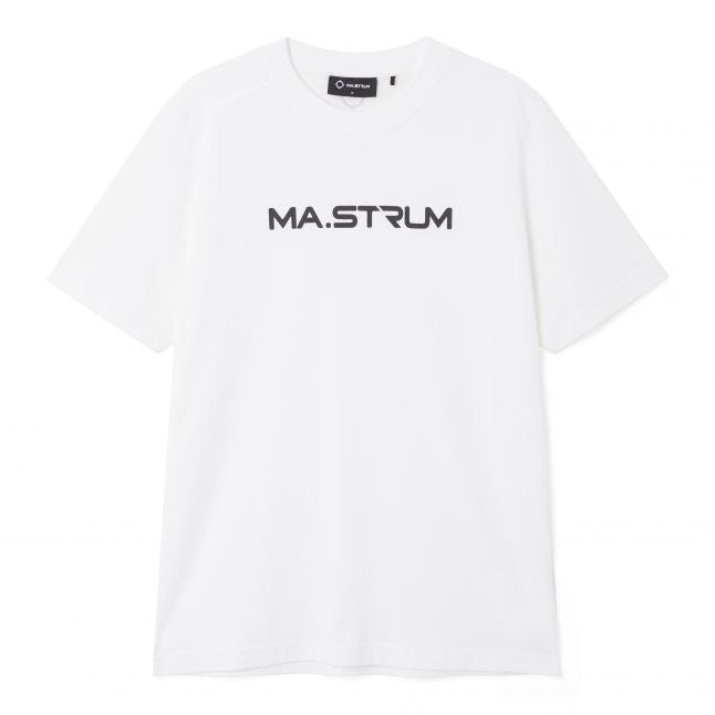 Mens Optic White Chest Print S/s T Shirt