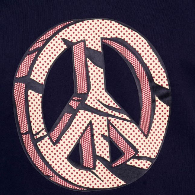 Mens Black Peace Logo Sweat Top