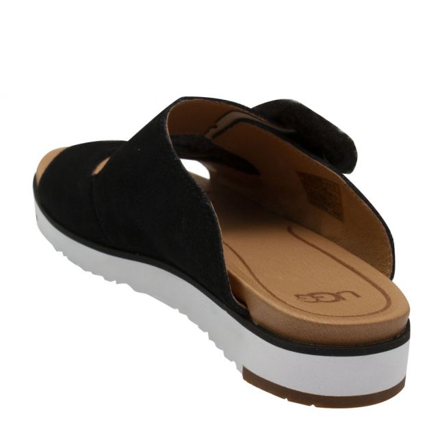 Womens Black Fluff Indio Slides